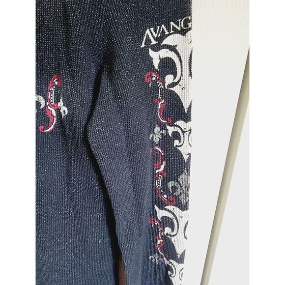 Phillip Laurent Men's XL Avangard T-Shirt Comb Cotton Stretch L/S Silver Sparkle - Picture 4 of 11
